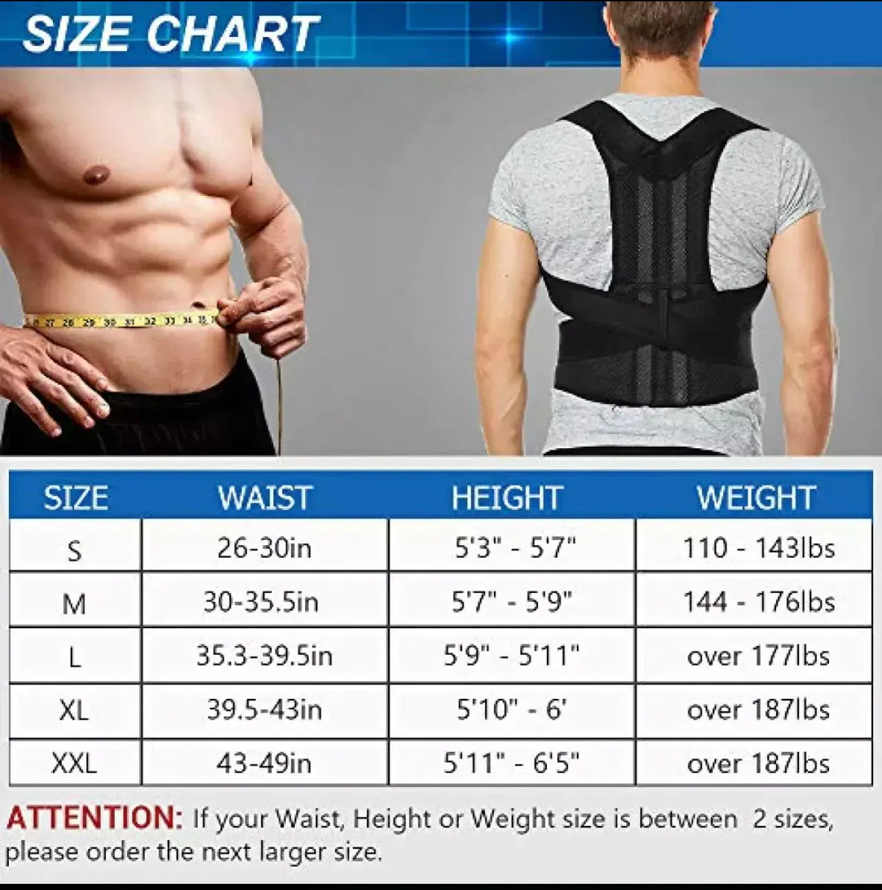 Doctor Plus Posture Belt - with Metal Rods