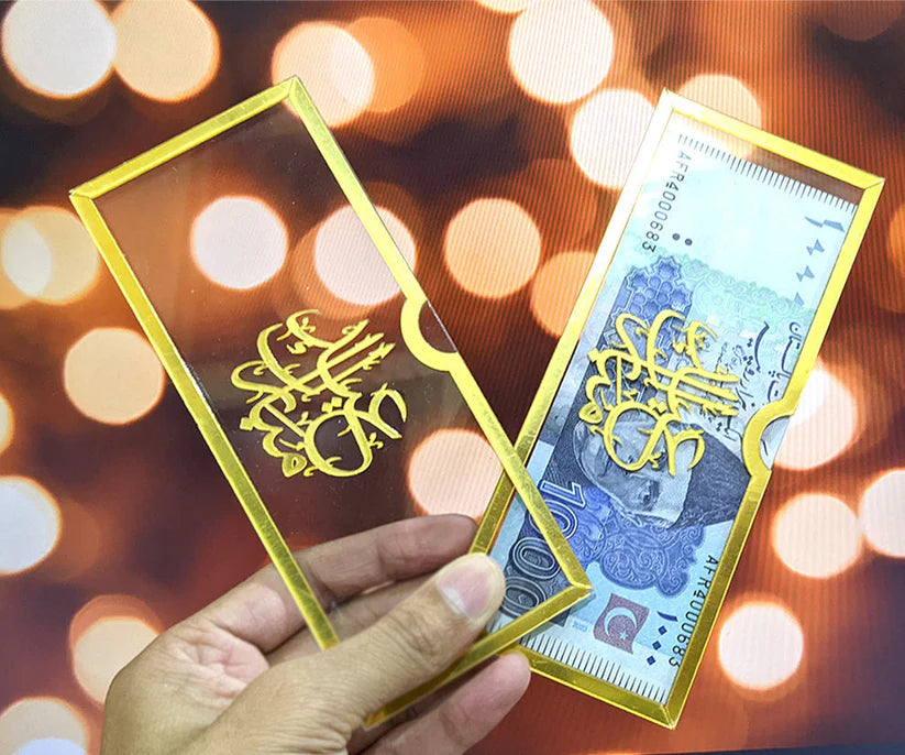 Acrylic Plastic Eidi Envelopes – Eid Mubarak Gift Envelopes for Kids
