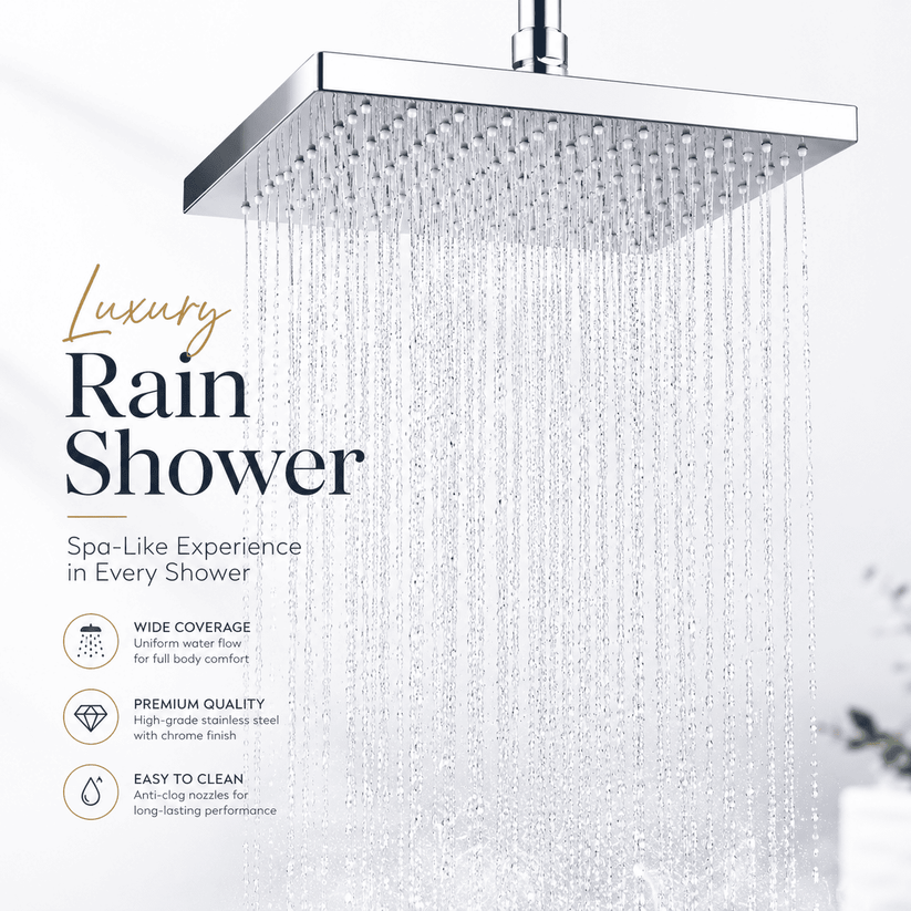 Premium Quality Overhead Rain Shower – Stainless Steel