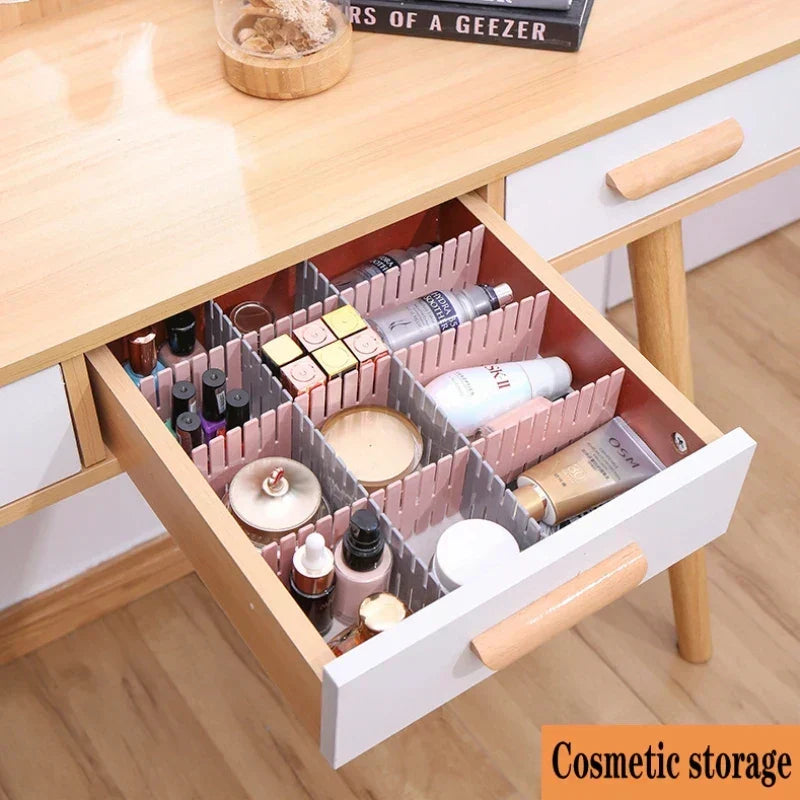 12pcs DIY Plastic Grid Drawer Dividers Organizer