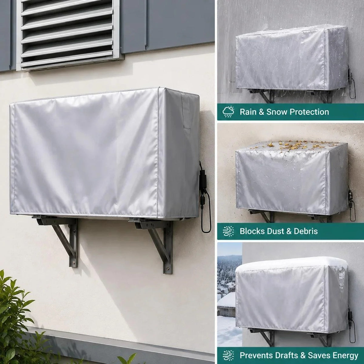 AC Dust Cover - (Inner + Outer) Water & Dust Proof | Universal Size