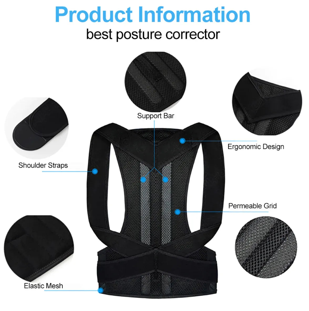 Doctor Plus Posture Belt - with Metal Rods