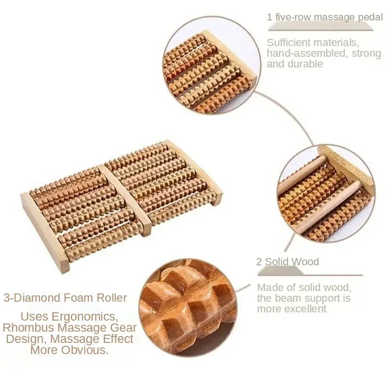 Wooden Pain Relief Foot Massager