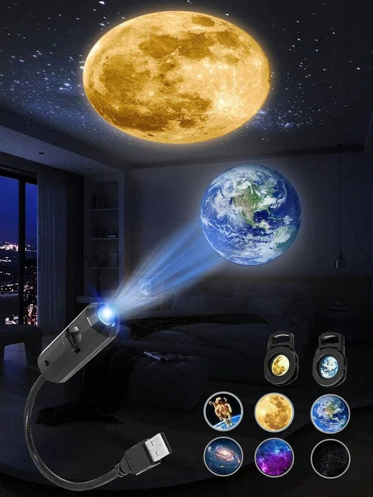 Solar Planets Space Projector Night Light - With 10 Lens