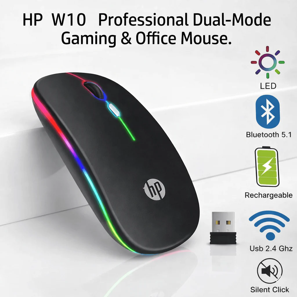 2.4GHz Wireless Optical Mouse USB Rechargeable RGB Cordless Mice For PC Laptops 🖱️✨